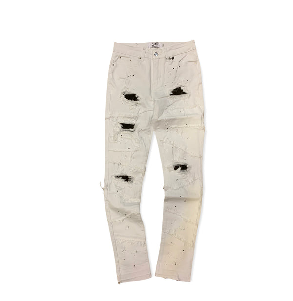 DNA Jeans White/Black Patches