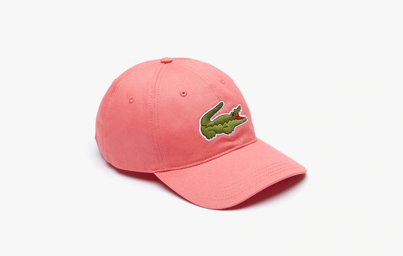 LACOSTE MEN'S BIG CROC CAP W/ LEATHER STRAP